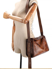 Women's brown Leather Hobo Shoulder Bag Genuine Leather Hobo Purses 