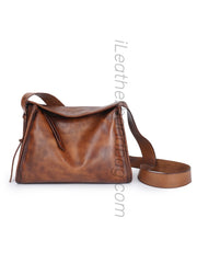 Women's brown Leather Hobo Shoulder Bag Genuine Leather Hobo Purses 