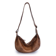 Vintage Leather Hobo Crossbody Purse Slouchy Leather Hobo Bag Womens 