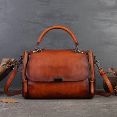 Vintage Leather Satchel Genuine Leather Satchel Handbags 