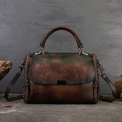 Vintage Leather Satchel Genuine Leather Satchel Handbags 