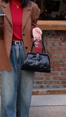 Vintage Style Leather Handbag For Women