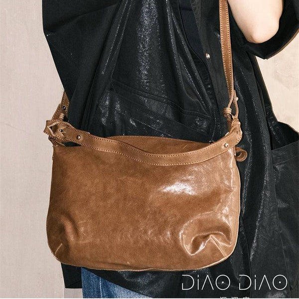 Wome's Small Leather Hobo Bags With Zipper Small Hobo Shoulder Bag 