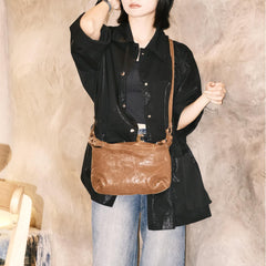 brown Small Hobo Bag Leather Small Hobo Crossbody Bag Hobo Small Crossbody Womens 