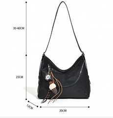 black Leather Hobo Shoulder Bag Ladies Leather Hobo Bag Zipper Medium Hobo Purse