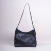 black Leather Hobo Shoulder Bag Ladies Leather Hobo Bag Zipper Medium Hobo Purse