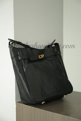Women's Black Leather Hobo Shoulder Bag Genuine Leather Hobo Purses
