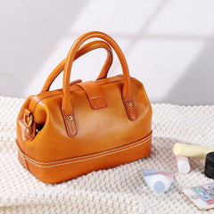 Women's Doctor Bag Style Purse Genuine Leather Doctor Bag Purse 