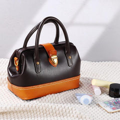 Women's Doctor Bag Style Purse Genuine Leather Doctor Bag Purse 