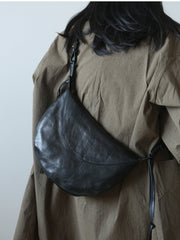 Women's hobo bag black leather