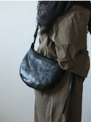 black leather purse hobo