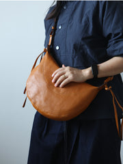 brown leather hobo bag