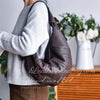 Genuine Leather Croissant Sling Bags Shoulder Soft Leather Slouchy Hobo Bag Purse - iLeatherhandbag