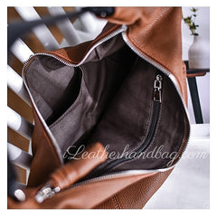 Genuine Leather Croissant Sling Bags Shoulder Soft Leather Slouchy Hobo Bag Purse - iLeatherhandbag