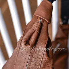 details of Leather Croissant Sling Bags Shoulder Soft Leather Slouchy Hobo Bag Purse - iLeatherhandbag