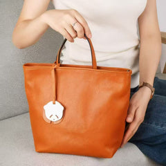 Women's Small Leather Tote Handbag With Leather Straps Small brwon Leather Crossbody Purse 