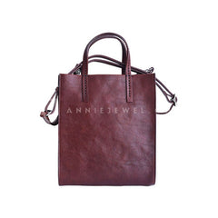 Women's Small Tote Leather Bag Leather Vertical Tote Bag For Women 