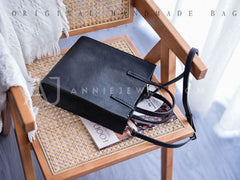 Women's Small Tote Leather Bag Leather Vertical Tote Bag For Women 