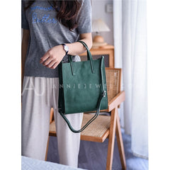 Women's Small Tote Leather Bag Leather Vertical Tote Bag For Women 