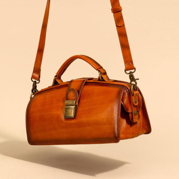 Womens Genuine Leather Doctor Bag Purse Dr Style Handbags Dr Purse Womens