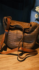 Women's Woven Leather Hobo Bag Leather Woven Hobo Bag Hobo Crossbody Leather 