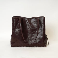 Medium Leather Tote Bag Womens Leather Work Tote Cowhide Tote Bag Womens - iLeatherhandbag