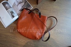 The Leather Small Tote Bag With Leather Straps For Womens Small  Leather Tote Handbags - iLeatherhandbag