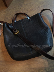The Leather Small Tote Bag With Leather Straps For Womens Small  Leather Tote Handbags - iLeatherhandbag