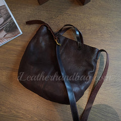 The Leather Small Tote Bag With Leather Straps For Womens Small  Leather Tote Handbags - iLeatherhandbag