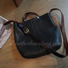 The Leather Small Tote Bag With Leather Straps For Womens Small  Leather Tote Handbags - iLeatherhandbag