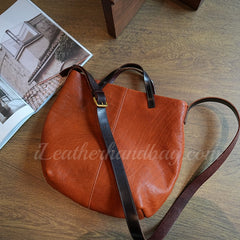 The Leather Small Tote Bag With Leather Straps For Womens Small  Leather Tote Handbags - iLeatherhandbag
