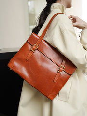 Women's leather satchel shoulder bags Work Satchel Tote Bag 