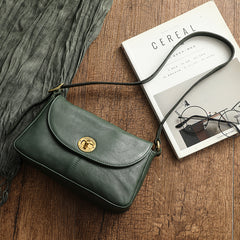 Women's Green Satchel Bag Genuine Leather Crossbody Satchel womens