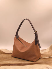 Women's Small Leather Hobo Bags Brown Leather Hobo Bag With Zipper 