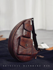 Men's Leather Sling Bag Men Leather Genuine Leather Sling Bag Men 