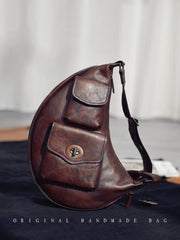 Men's Leather Sling Bag Men Leather Genuine Leather Sling Bag Men 