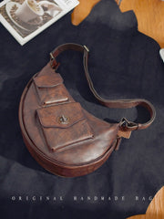 Men's Leather Sling Bag Men Leather Genuine Leather Sling Bag Men 