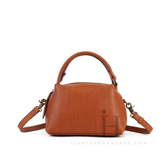 Women's Satchel Handbags brown Small Leather Satchel 