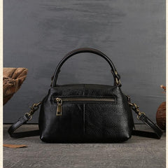 Women's Satchel Handbags black Small Leather Satchel 