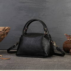 Women's Satchel Handbags black Small Leather Satchel 