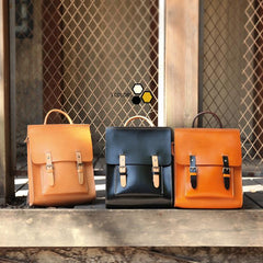 Genuine Leather Classic Satchel Backpack Bags For Women - iLeatherhandbag