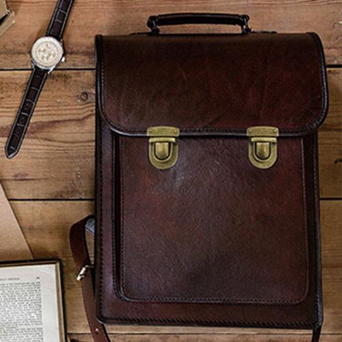 Womens leather deals briefcase backpack
