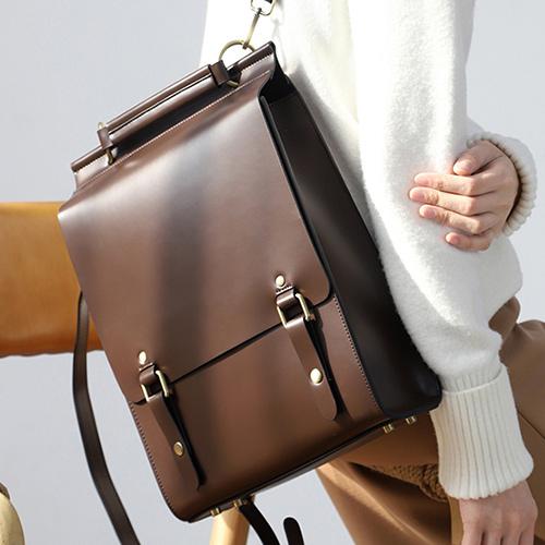 Leather Satchel Backpack Bag Ladies Laptop Backpack – iLeatherhandbag