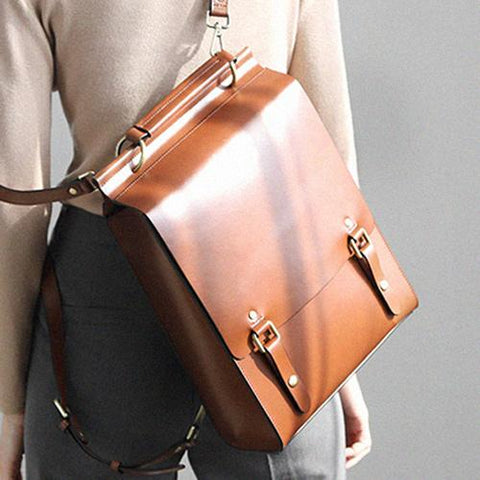 Leather Satchel Backpack Bag Ladies Laptop Backpack iLeatherhandbag