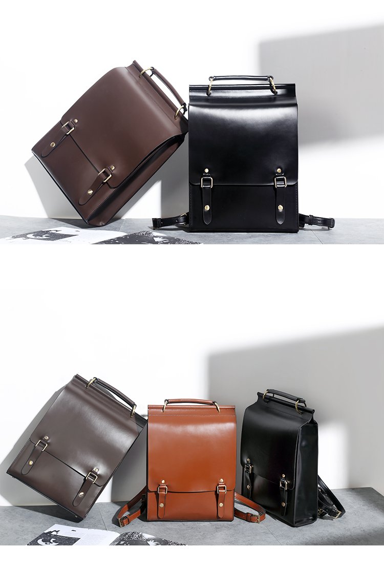 Leather Satchel Backpack Bag Ladies Laptop Backpack – iLeatherhandbag