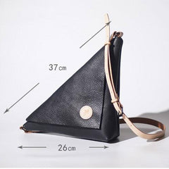 Handmade Unique Leather Triangle Chest Side Bags