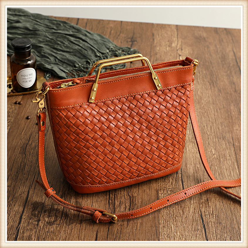 Cem Leather Woven Tote Handbags – iLeatherhandbag