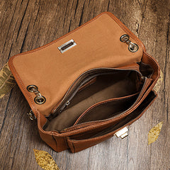 Chic Leather Underarm Bag With Chain