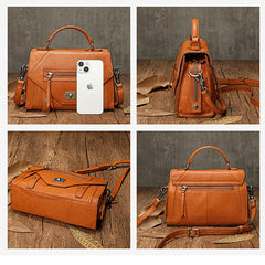 Cool Leather Satchel Handbag For Women