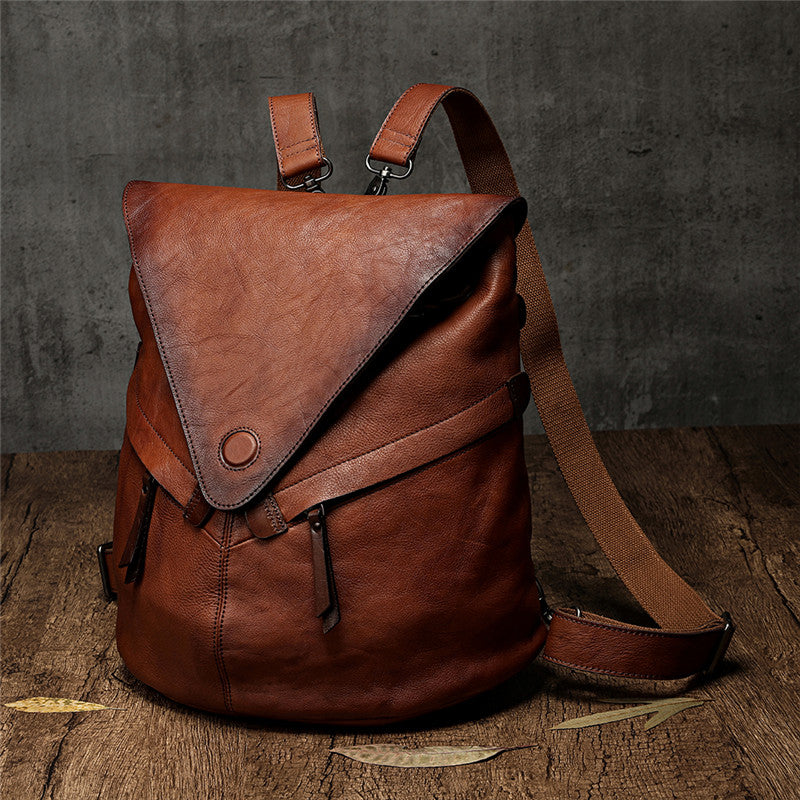 Leather Backpack Purse • Handcrafted • Duvall Leatherwork